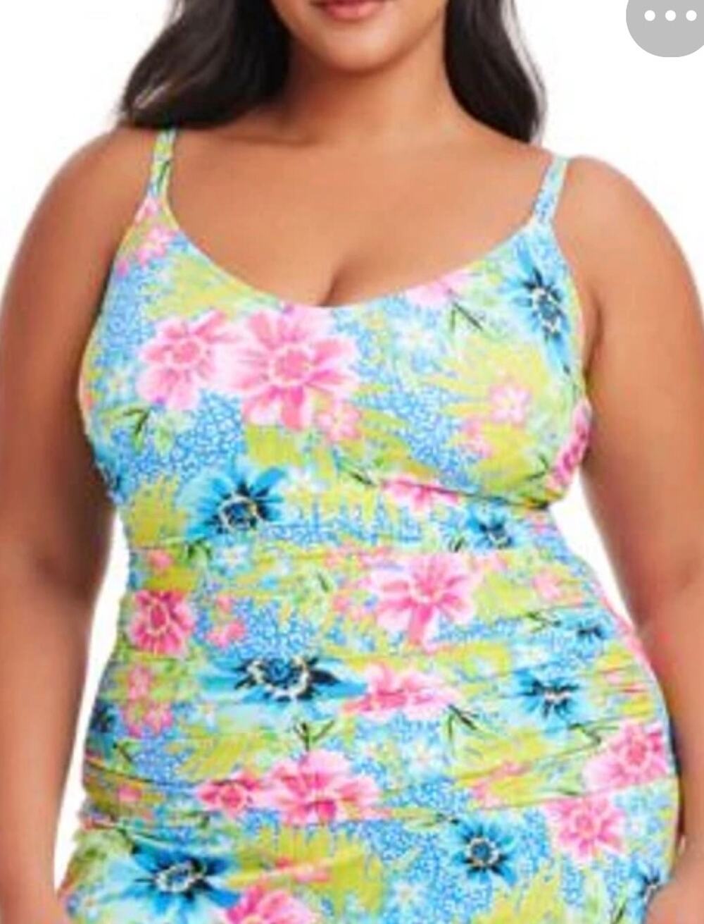 Bleu Rod Beattie Lets Get Away Tankini Top Swim 16W NWT